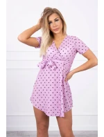 Bodkované šaty fialové Bodkované šaty fialové