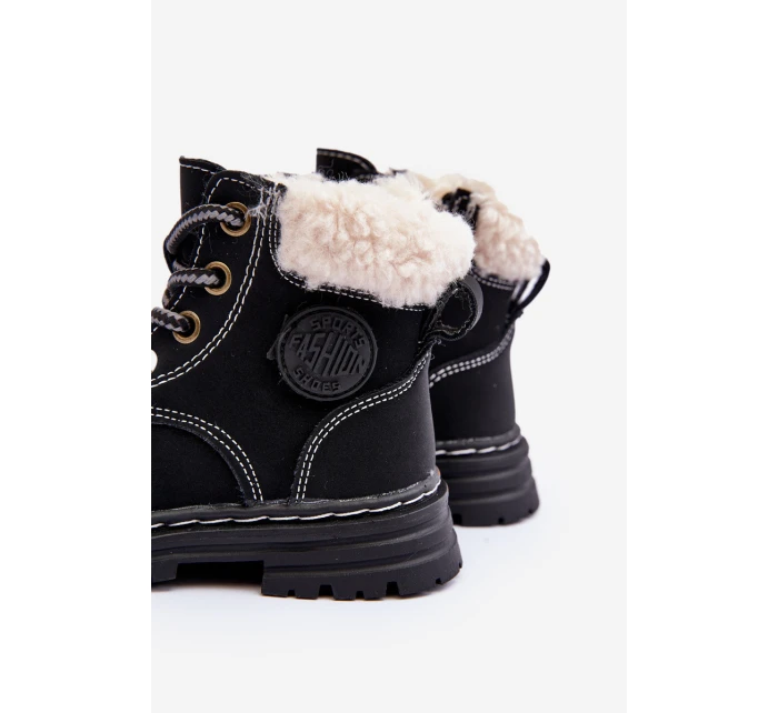 Dětské Trapery Botky Na Zip s Černé model 21640246 - Boto Dětské Trapery Botky Na Zip s Černé model 21640246 - Boto