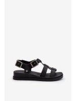 Hladké Dámské Sandály  Černé model 21661770 - Zaxy