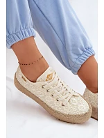 Krajkové tenisky na platformě  Béžové model 22102788 - Lee Cooper