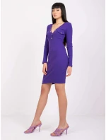 Šaty RV SK model 17006604 tmavě fialová - FPrice Šaty RV SK model 17006604 tmavě fialová - FPrice