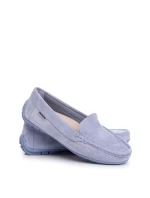 Dámské Semišové Mokasíny Modré Morreno