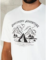 Pánské bílé tričko s potiskem Dstreet model 21973778 - FashionStreet Pánské bílé tričko s potiskem Dstreet model 21973778 - FashionStreet