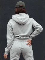 dámská mikina s kapucí světle šedá Dstreet model 21978492 - FashionStreet