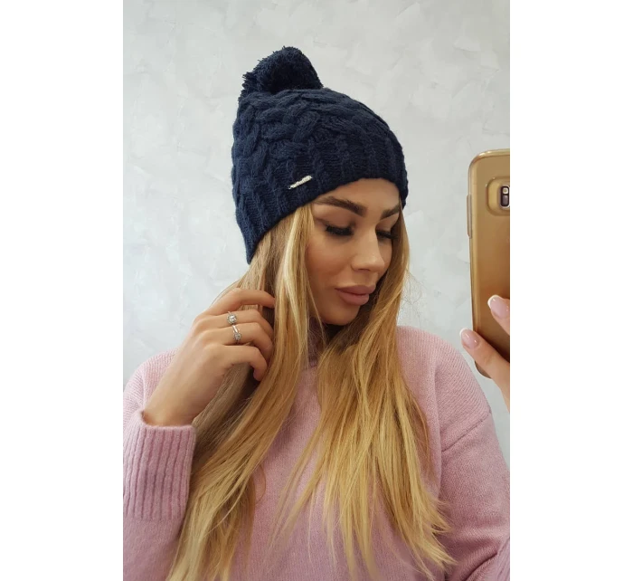 Fleecová čiapka Waleria K307 navy blue