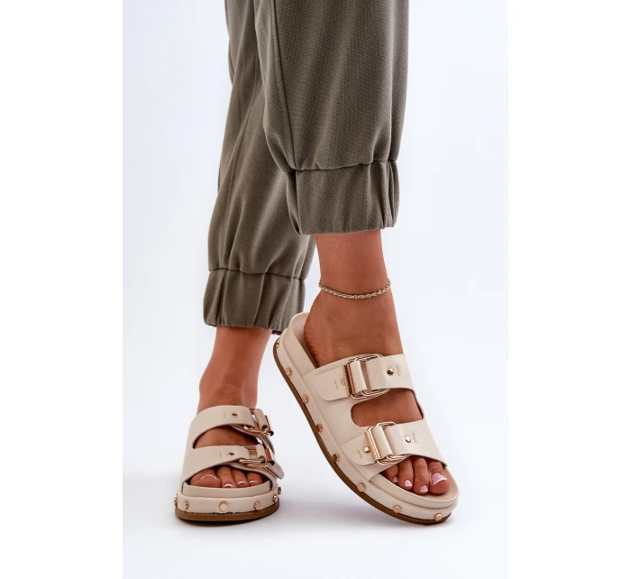 Dámské žabky na platformě Big Star model 21653884 béžové - Big Star Shoes Dámské žabky na platformě Big Star model 21653884 béžové - Big Star Shoes