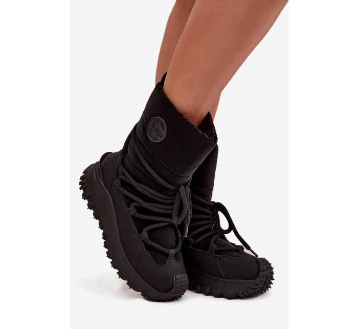 Kožené sněhule na platformě model 21728506 Černé - Lee Cooper