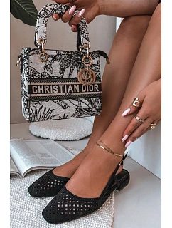 baleríny z eko semiše černé model 21954611 - Boto