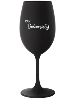 PAN DOKONALÝ - černá sklenice na víno 350 ml