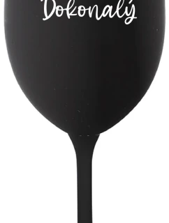 Mr. Perfect - čierny pohár na víno 350 ml