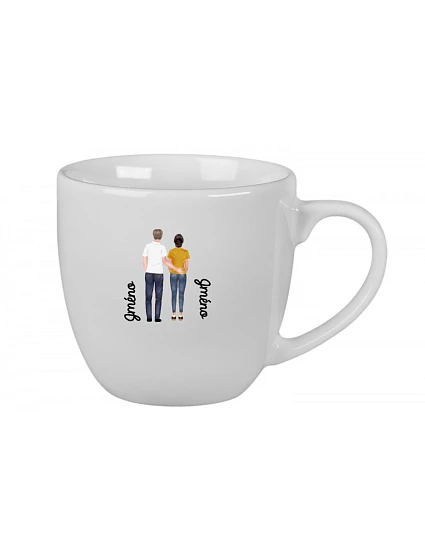 Personalizovaný keramický hrnček s objemom 400 ml s párom