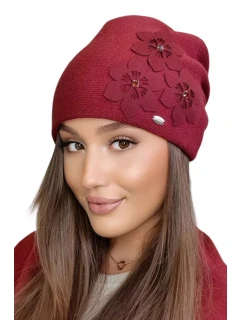 Dámská čepice model 21870978 bordó - Kamea