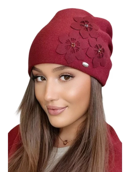 Dámská čepice model 21870978 bordó - Kamea