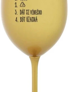 DENNÝ PLÁN - ZLATÝ pohár na víno 350 ml