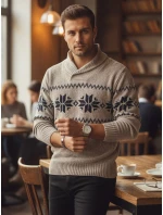 Pánsky béžový sveter FashionStreet WX2269