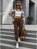 Dámske džínsy mom fit hnedé FashionStreet UY2844