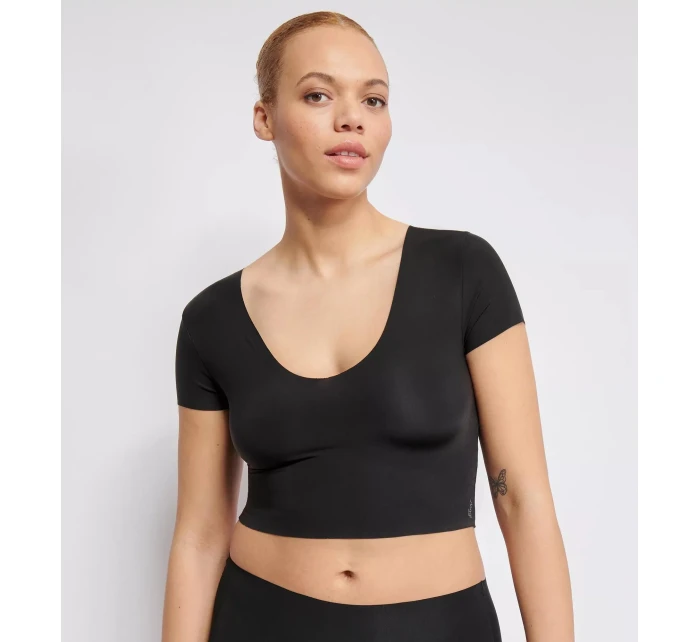 Dámsky top ZERO Feel 2.0 Crop Top - BLACK - black 0004 - SLOGGI Dámsky top ZERO Feel 2.0 Crop Top - BLACK - black 0004 - SLOGGI
