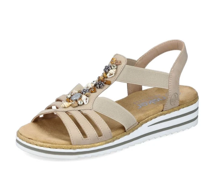 Pohodlné sandále Rieker W RKR680 beige