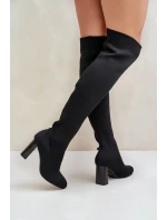 Kozačky Se   Na Podpatku Černé model 21679786 - Boto