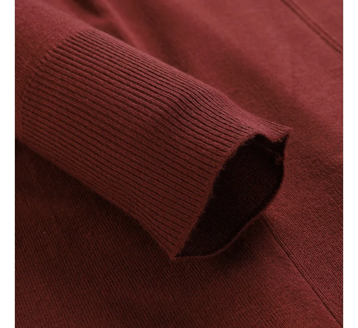 Dlouhý dámský svetr nax NAX EDERA madder brown