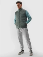 Pánská péřová vesta s model 20437840 výplní zelená - 4F Pánská péřová vesta s model 20437840 výplní zelená - 4F