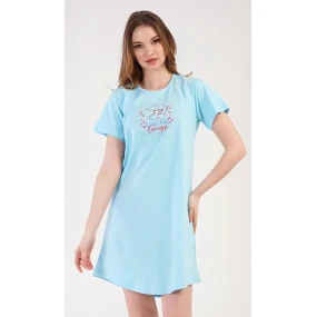 Dámska nočná košeľa s krátkym rukávom Eliska mint - Vienetta