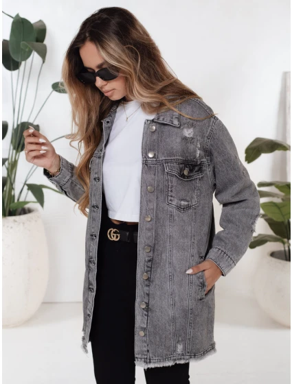 Dámská džínová bunda šedá Dstreet model 21991691 - FashionStreet Dámská džínová bunda šedá Dstreet model 21991691 - FashionStreet