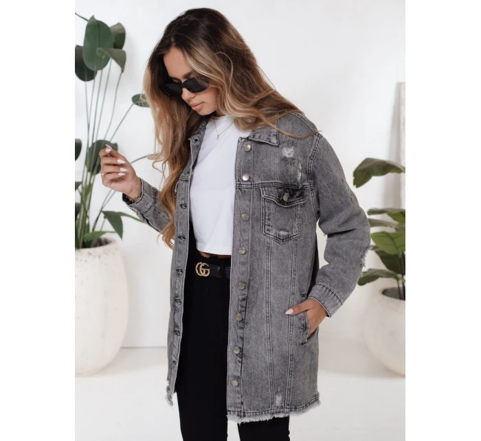 Dámská džínová bunda šedá Dstreet model 21991691 - FashionStreet Dámská džínová bunda šedá Dstreet model 21991691 - FashionStreet
