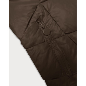 Dámska zimná bunda vo ťavej farbe s kapucňou (H-898-89)