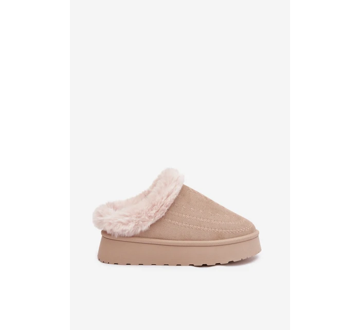 Dámské sněhule na platformě s a světle béžové model 21788048 - Boto Dámské sněhule na platformě s a světle béžové model 21788048 - Boto