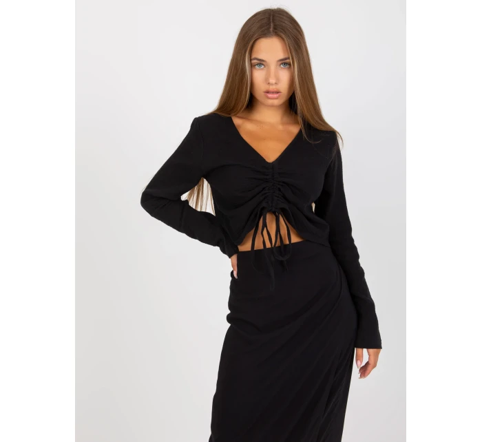 Blúzka D70031F11106A6 čierna Blúzka D70031F11106A6 čierna