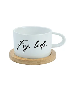 FUJ, LIDI - biely pohár na makrónky 200 ml