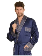Pánsky župan Adam Satyna 940 Dark blue - De Lafense
