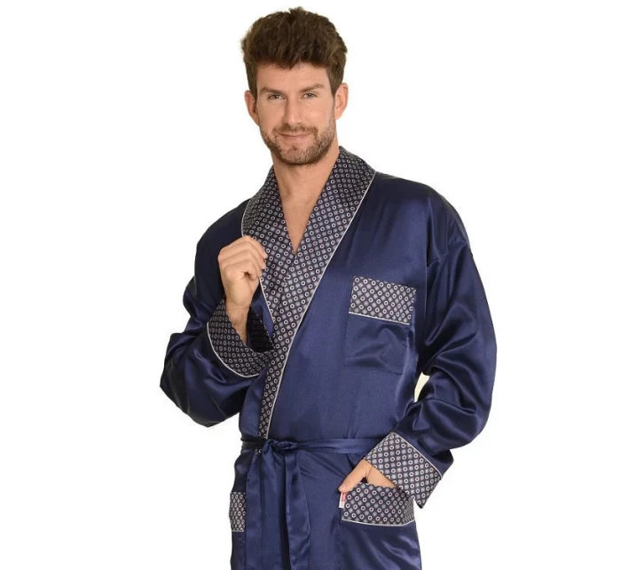 Pánsky župan Adam Satyna 940 Dark blue - De Lafense