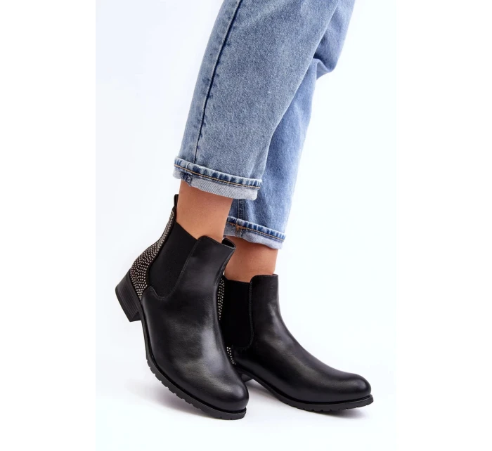 Dámske členkové topánky M679 model 190203 Black - ERYNN Dámske členkové topánky M679 model 190203 Black - ERYNN