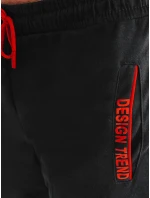 Pánske čierne teplákové šortky FashionStreet SX2221