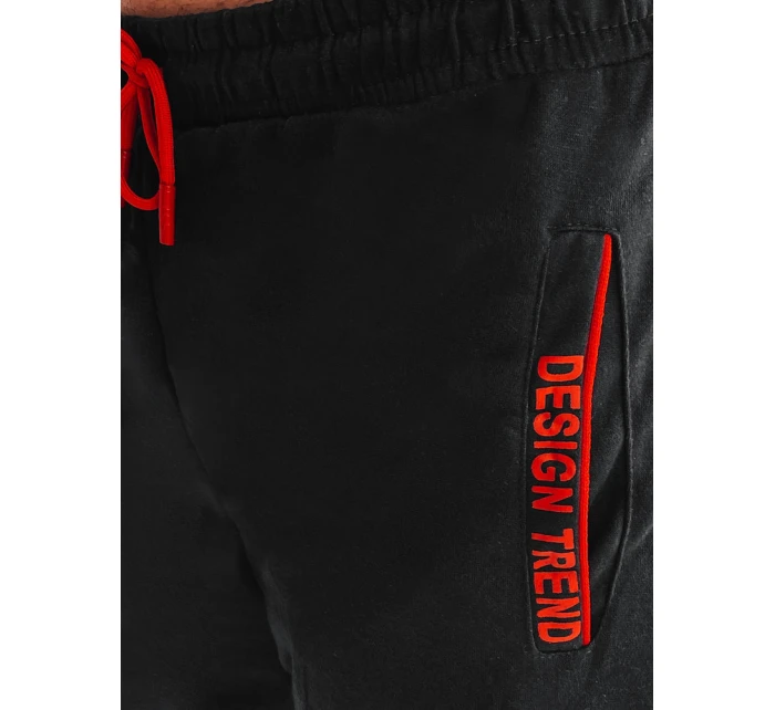 Pánske čierne teplákové šortky FashionStreet SX2221