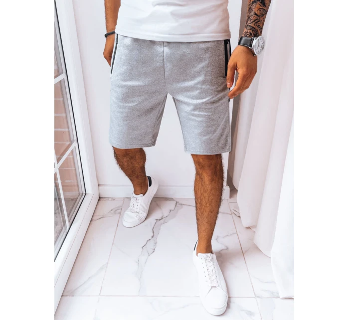 FashionStreet pánske svetlosivé teplákové šortky SX2256