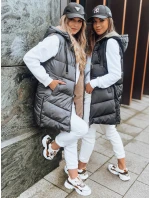 Tmavě šedá oboustranná dámská vesta Dstreet model 21970081 - FashionStreet