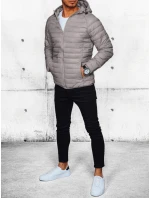 Pánská světle šedá prošívaná přechodová bunda Dstreet model 21972163 - FashionStreet