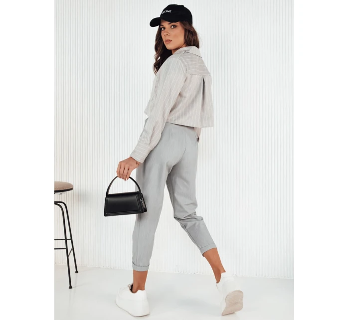 Dámske sivé nohavice BAFROT FashionStreet UY1888