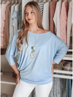 Dámska oversize maslová blúzka s príveskom LUZVIA modrá FashionStreet RY2772