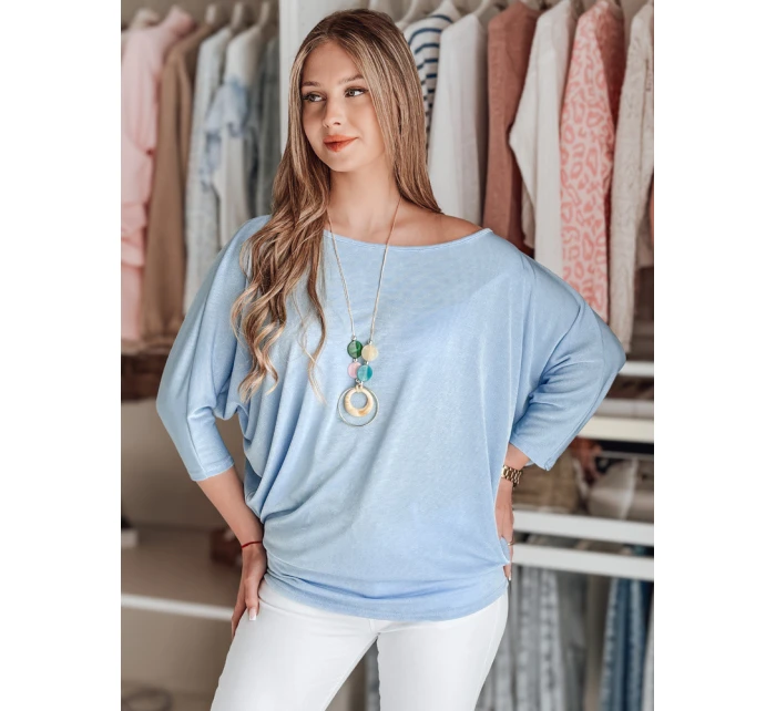 Dámska oversize maslová blúzka s príveskom LUZVIA modrá FashionStreet RY2772