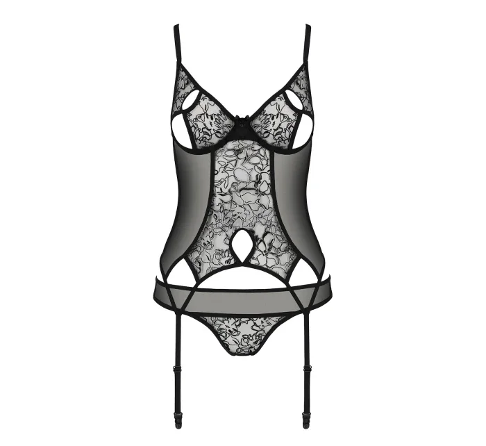 Passion model 18031302 corset kolor:black - festina