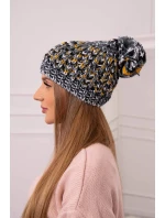 Dámska čiapka s brmbolcom Maria K335 tmavo šedá Dámska čiapka s brmbolcom Maria K335 tmavo šedá