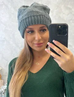 Dámska čiapka Nastia K373 tmavo šedá