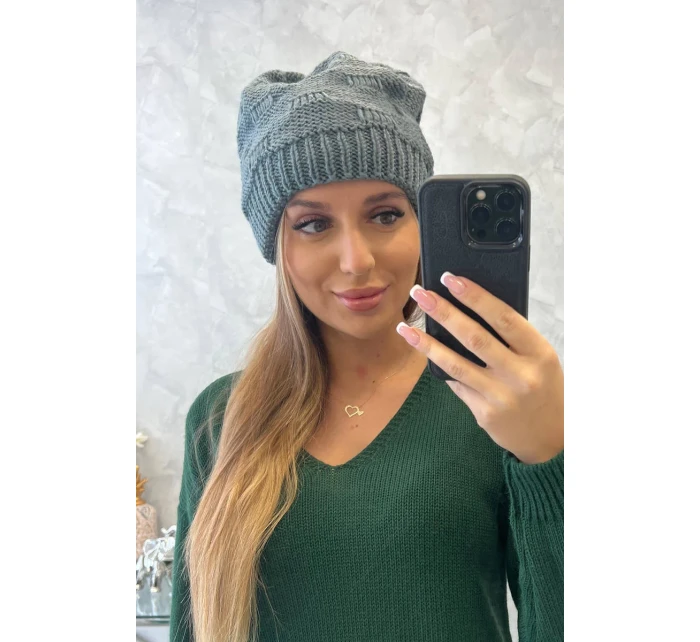 Dámska čiapka Nastia K373 tmavo šedá