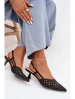 Dámské Sandály na Podpatku Černé model 22027878 - Boto