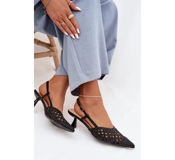 Dámské Sandály na Podpatku Černé model 22027878 - Boto