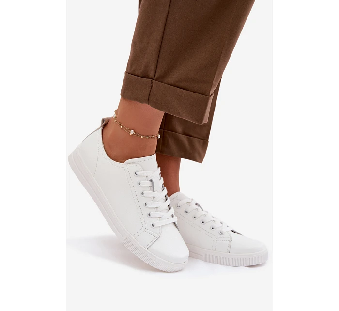 Kožené dámské tenisky Vinceza 79536 Bílé